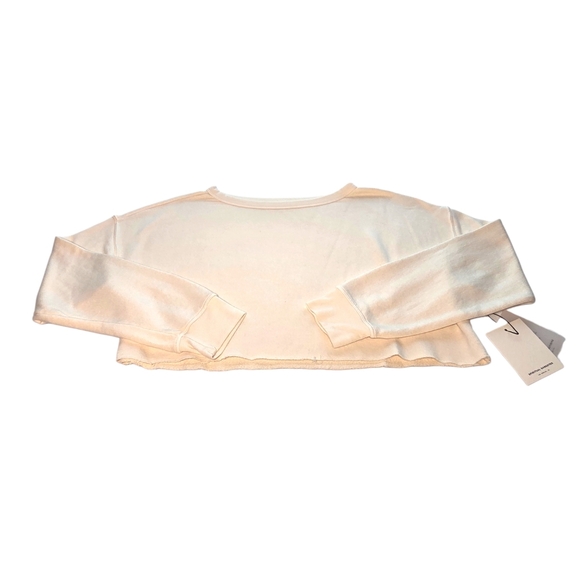 Spiritual Gangster Bella Off Shoulder Cropped Sweatshirt Cream XS NWT - Picture 5 of 15